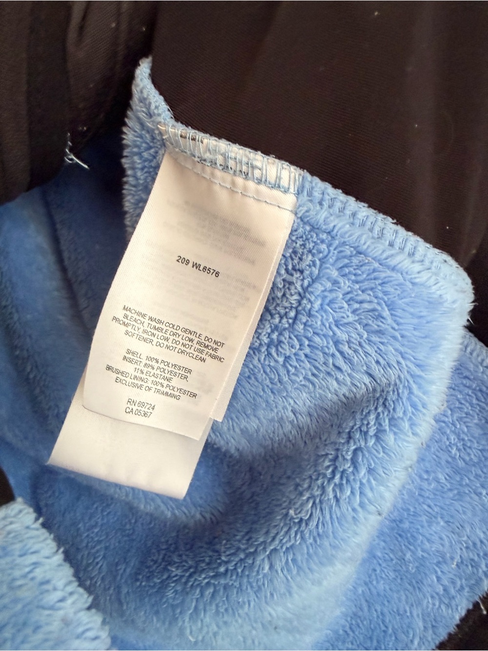 Columbia Titanium Light Blue Sherpa Jacket with Black Trim SzL - Picture 4 of 4